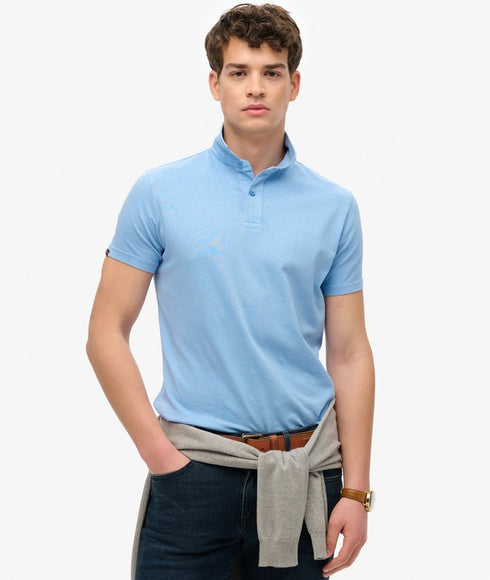 Superdry Essential Jersey Polo Shirt Blue